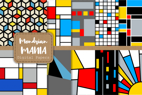 Mondrian Mania Retro Geometric Papers Review