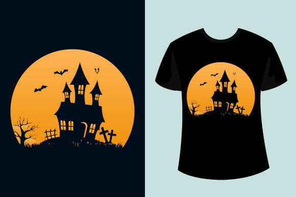 Retro Sunset Halloween T-shirt Design Review