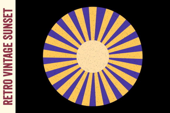 Retro Sunset Vintage Circle Sun Rays Review