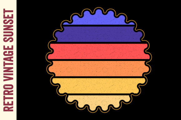 Retro Vintage Sunset Grunge Striped Embroidery Review