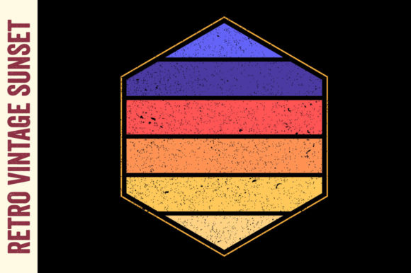 Retro Vintage Sunset Half Circle Graphic Review