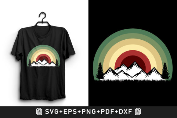 Retro Vintage Sunset Mountain Tree Art Review