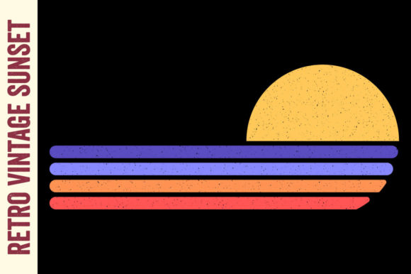 Retro Vintage Sunset Ocean Landscape Review