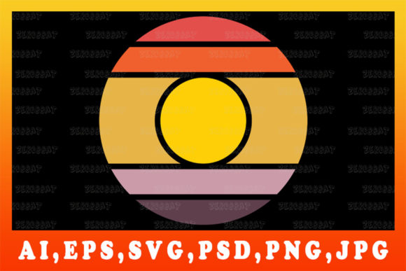 Sunrise Retro Sunset Sun Illustration: A Designer's Review